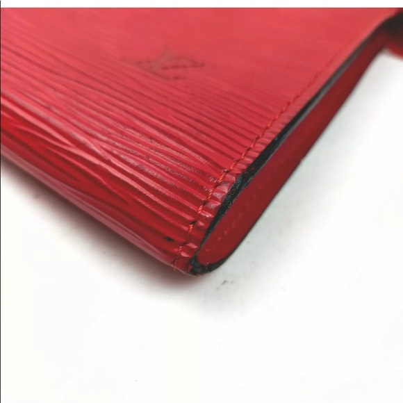 ❤️Louis Vuitton Red Epi Pouch Pochette - Picture 5 of 7